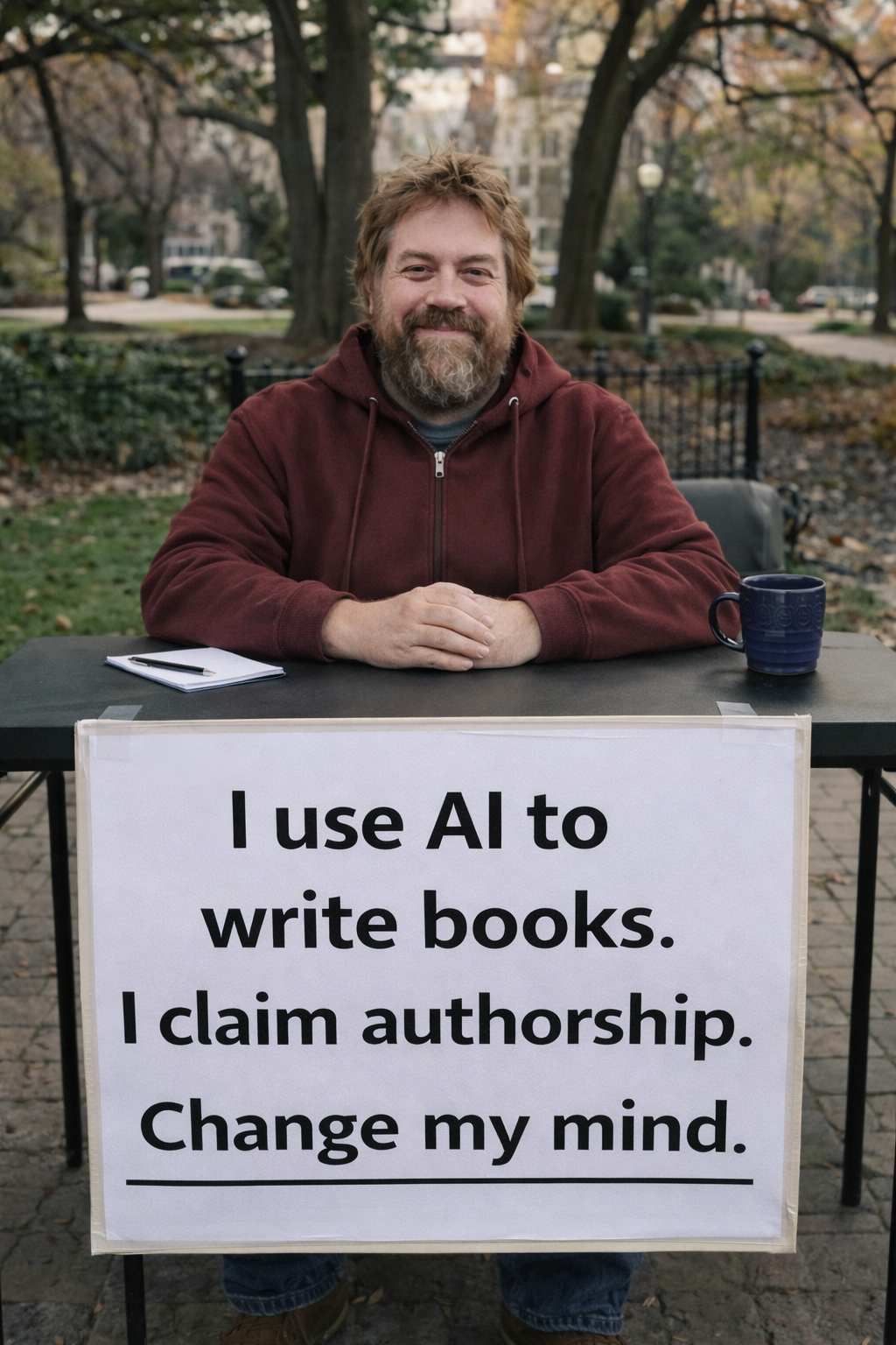 Jimmy Thornburg — I use AI to write books. I claim authorship. Change my mind.